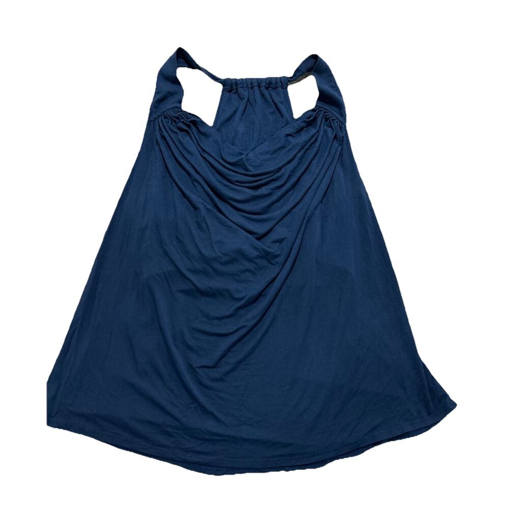 JJ‎ Winks XL Navy Blue Scoop Neck Built In Bra Tank Top